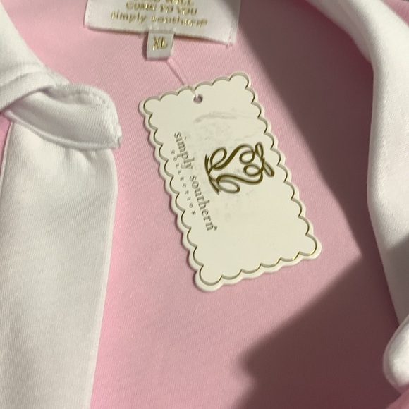 Simply Southern Pink and White Striped Long Sleeve Shirt - Picture 6 of 7